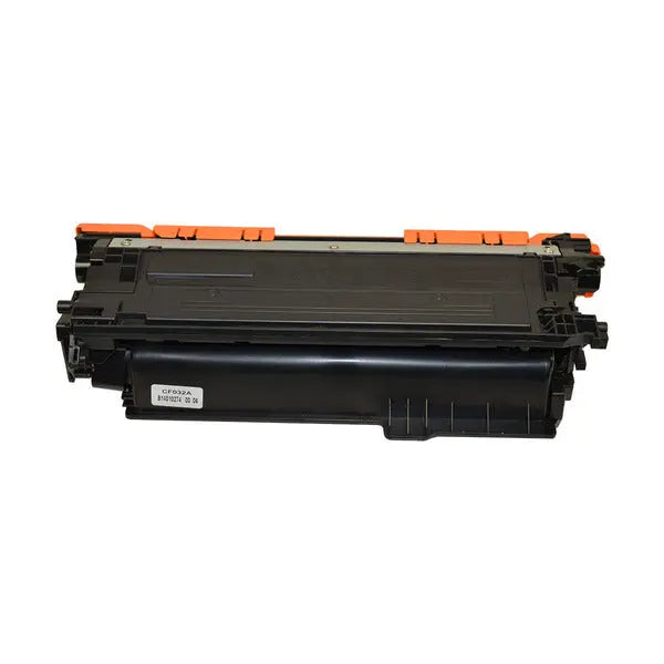 CF032A #646 Premium Generic Yellow Toner cartridge with vibrant yellow color and packaging.