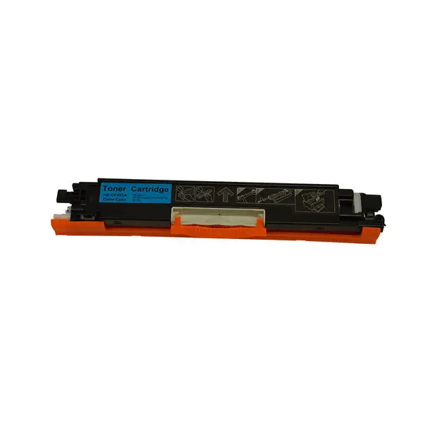 CF351A #130 Premium Cyan Generic Toner cartridge, featuring a vibrant cyan color and designed for high-quality laser printing.