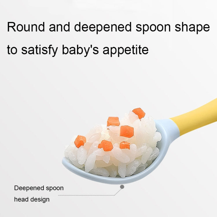 A colorful set of baby bendable silicone soft spoon and fork designed for children, featuring a flexible handle and safe rounded edges.