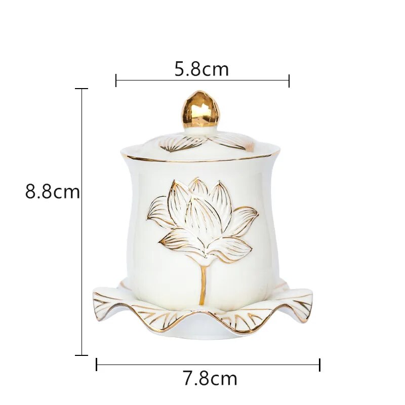 Elegant Chinese white ceramic incense burner, perfect for home Feng Shui and Buddhist decor.