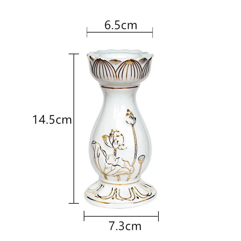 Elegant Chinese white ceramic incense burner, perfect for home Feng Shui and Buddhist decor.