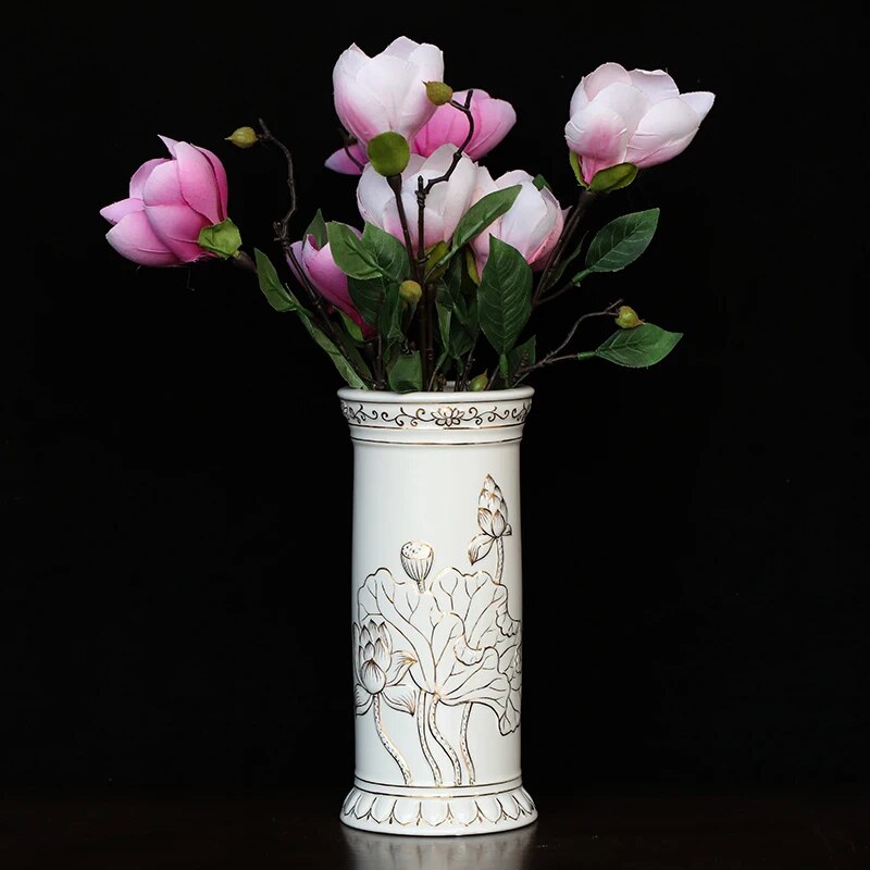 Elegant Chinese white ceramic incense burner, perfect for home Feng Shui and Buddhist decor.