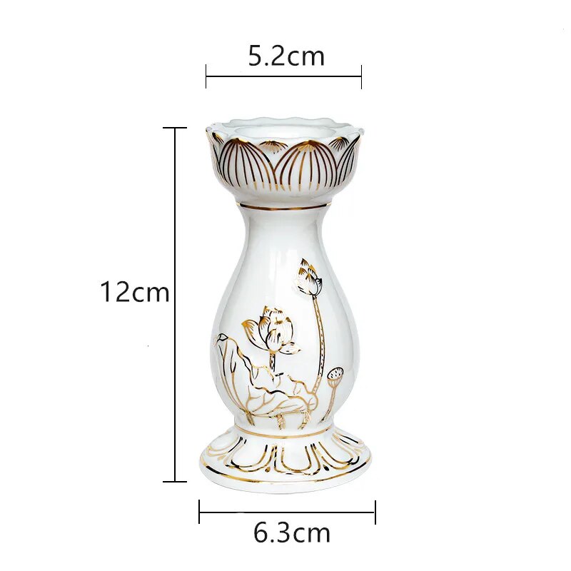 Elegant Chinese white ceramic incense burner, perfect for home Feng Shui and Buddhist decor.