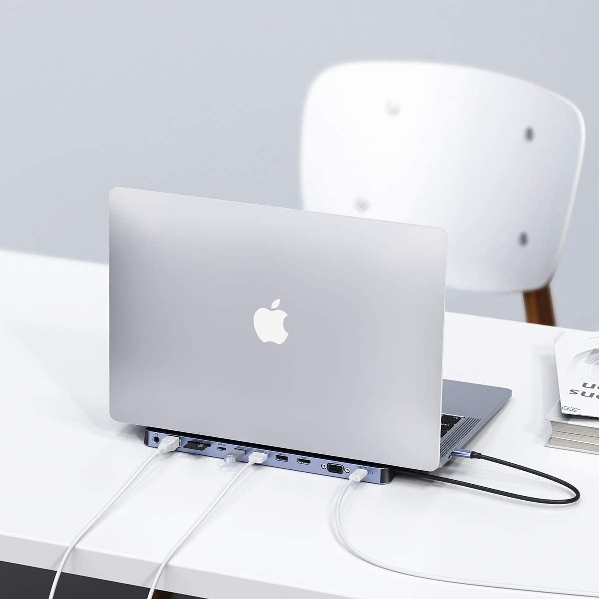 CHOETECH HUB-M20 USB-C 11-in-1 Multifunction Adapter with multiple ports and sleek design.