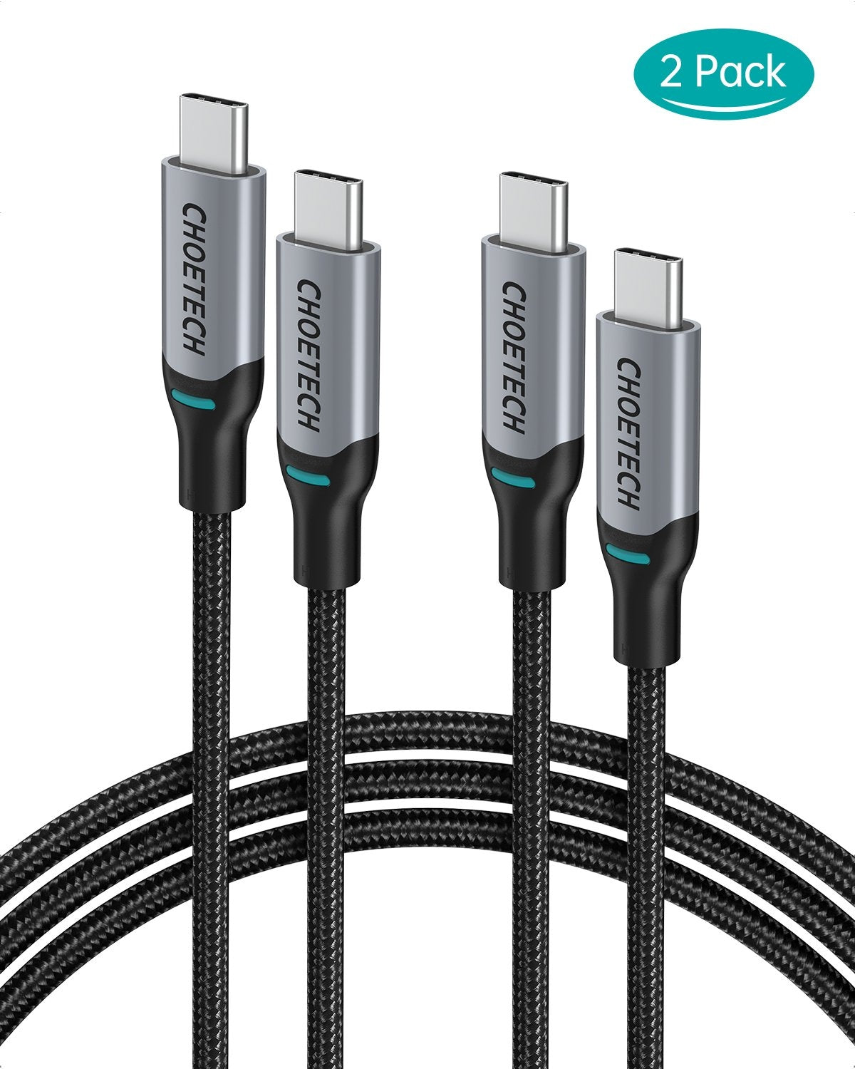 CHOETECH MIX00073 100W USB-C Braided Fast Charging Cable, featuring a durable design and 1.8M length for versatile charging.