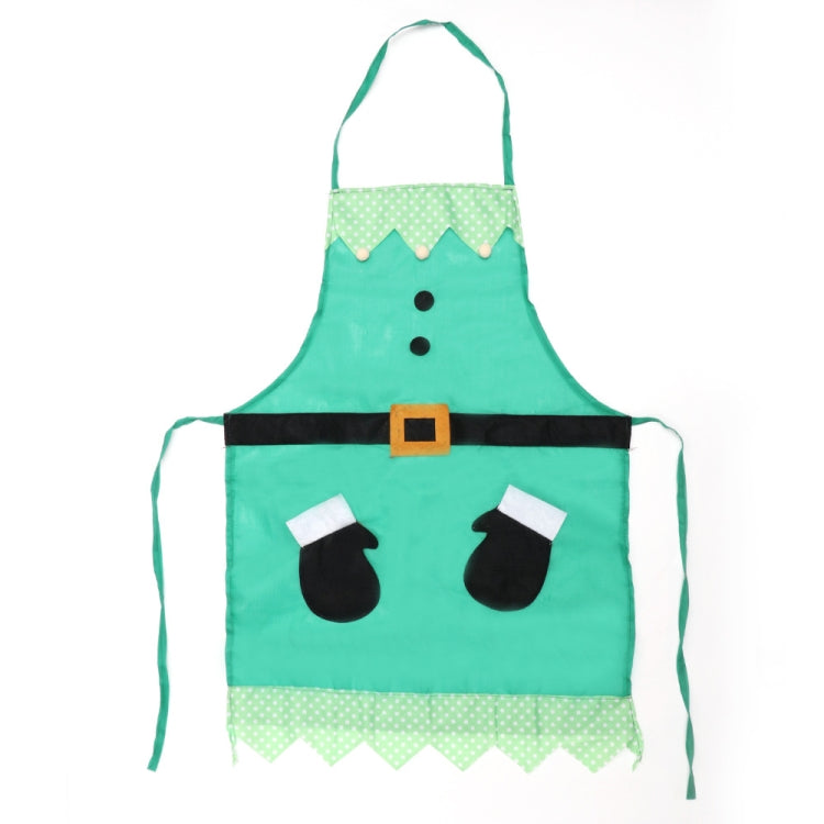 Colorful Christmas Cartoon Sleeveless Home Kitchen Apron featuring festive designs, perfect for holiday cooking and decorating.