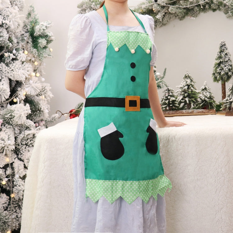 Colorful Christmas Cartoon Sleeveless Home Kitchen Apron featuring festive designs, perfect for holiday cooking and decorating.