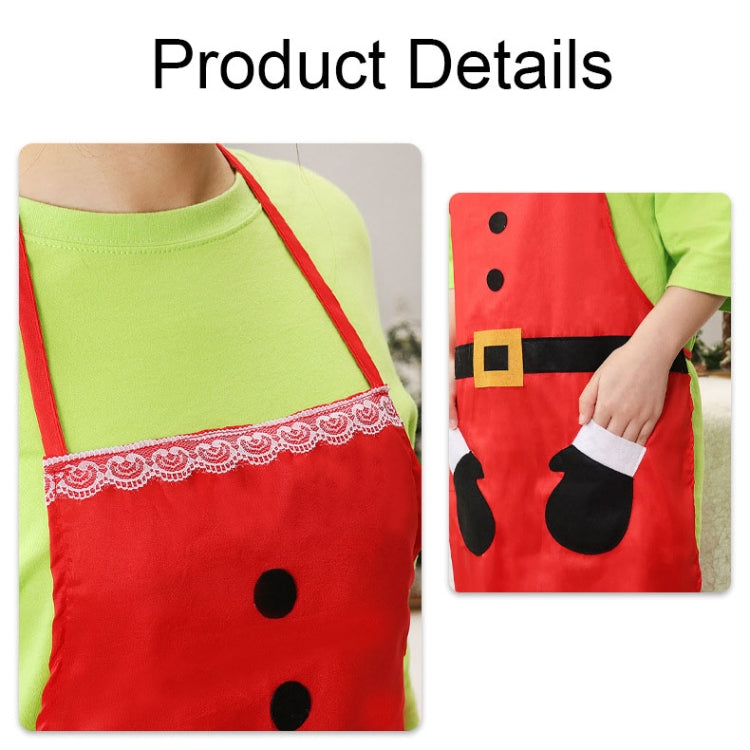 Colorful Christmas Cartoon Sleeveless Home Kitchen Apron featuring festive designs, perfect for holiday cooking and decorating.