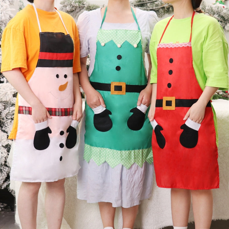 Colorful Christmas Cartoon Sleeveless Home Kitchen Apron featuring festive designs, perfect for holiday cooking and decorating.