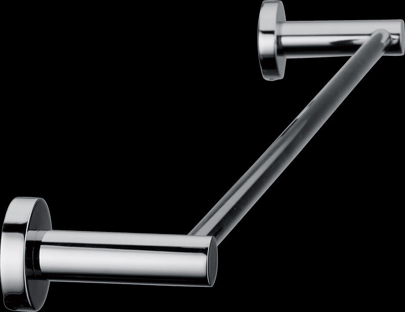 Classic Chrome Towel Bar Rail, elegantly designed for bathroom use, featuring a polished chrome finish and sturdy mounting hardware.