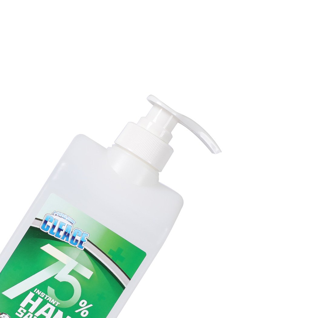 Cleace 2x Hand Sanitiser Instant Gel Wash bottles, showcasing 75% alcohol content and moisturizing properties.