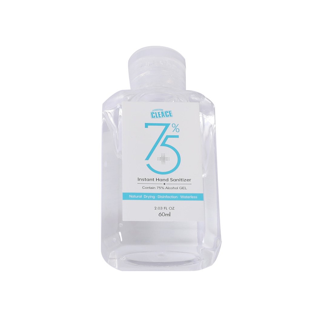 Cleace 8x Hand Sanitiser Gel 60ML bottles with 75% alcohol for effective germ protection and moisturizing care.