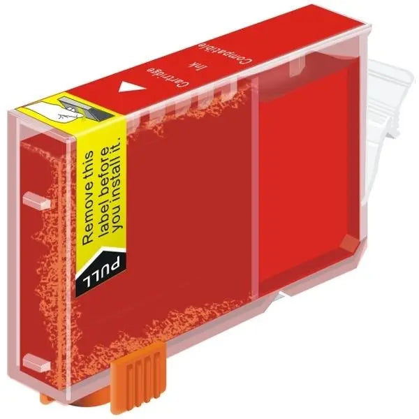 CLI-8 Red Compatible Inkjet Cartridge showcasing vibrant red ink and quality design.