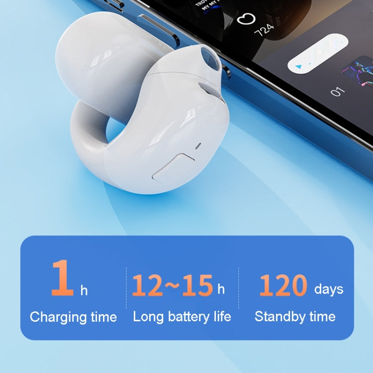 Clip-On Single Ear Bluetooth Earphone designed for sports, featuring a sleek design and advanced technology for high-fidelity sound.