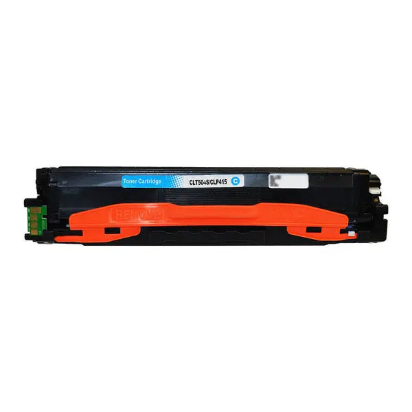 CLT-C504C Premium Generic Cyan Toner cartridge with vibrant cyan color, designed for laser printers.