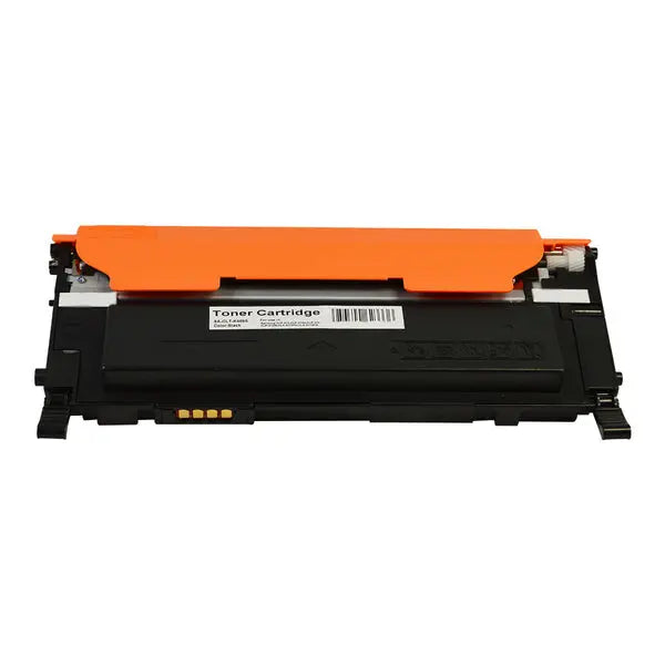 CLT-K409S Black Compatible Toner Cartridge with packaging, showcasing its premium quality and design.