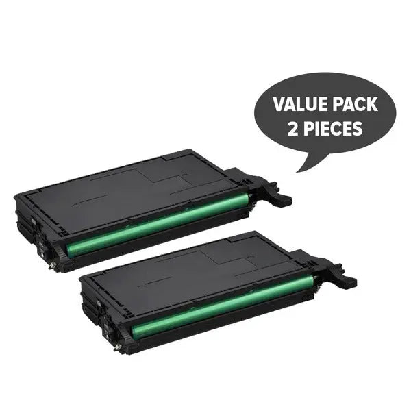 CLT-K508K Premium Generic Black Toner cartridges in a set of 2, designed for high-quality laser printing.