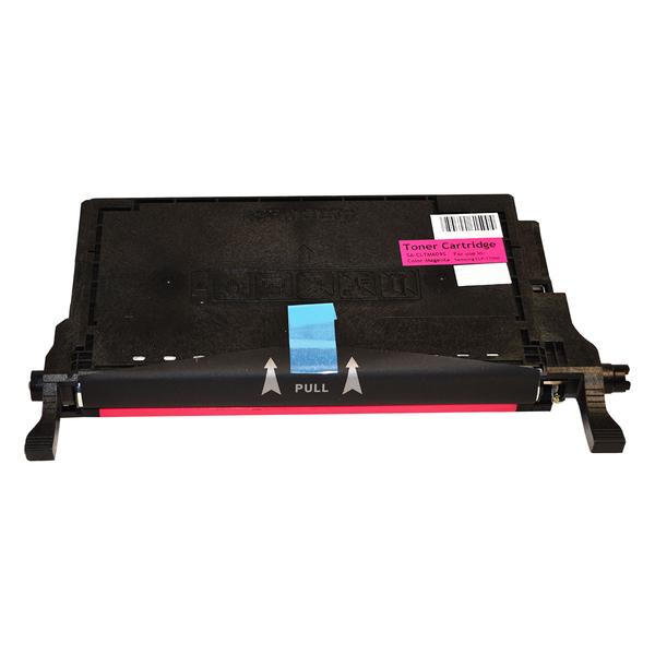 CLT-M609S Premium Generic Magenta Toner cartridge for Samsung printers, showcasing vibrant magenta color and sleek design.