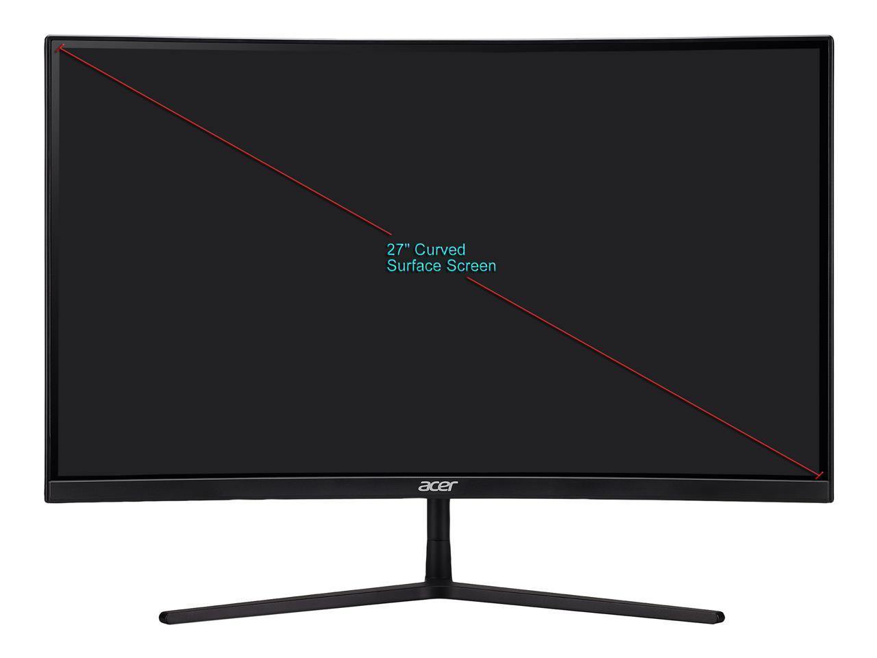 CMNTR ACER 27" 144Hz 2K EI272UR P gaming monitor with a curved design and vibrant display.