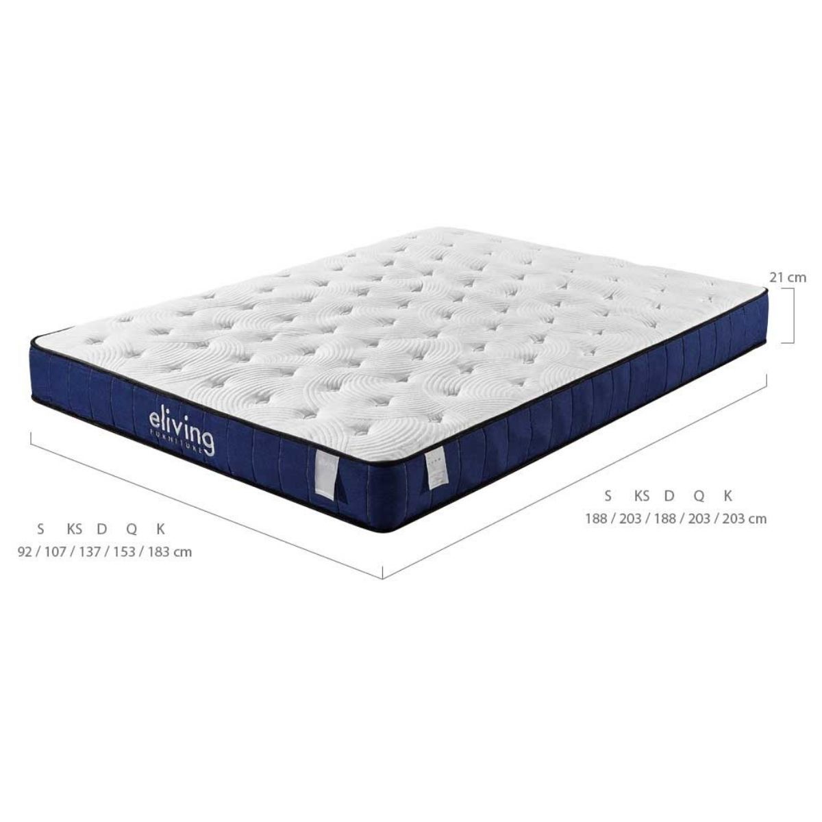 Cool Gel Memory Foam Mattress with 5 Zone Pocket Spring, showcasing its plush surface and supportive design.