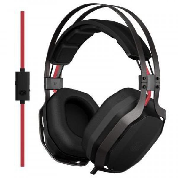 COOLERMASTER MasterPulse Over-ear headset with BASS FX, featuring a sleek design and in-line remote control.