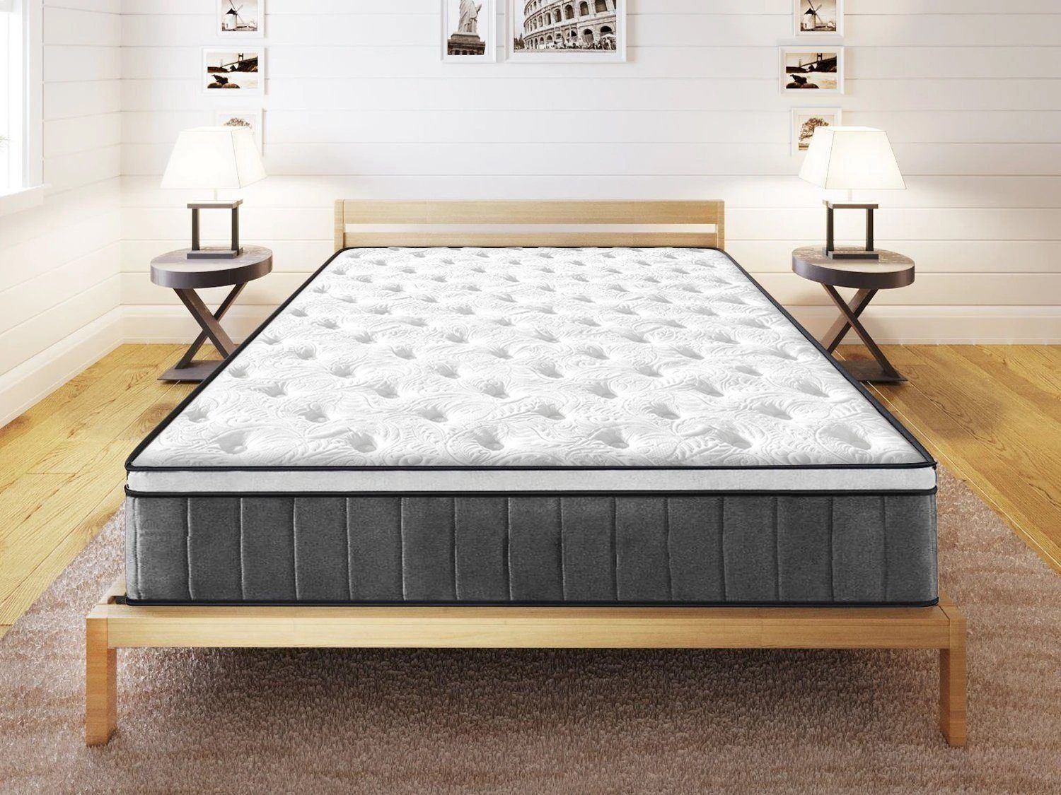 Cooling Gel Hepta-Zone Hybrid Tri-Foam Spring Euro Mattress showcasing its luxurious design and cooling gel technology for optimal comfort.