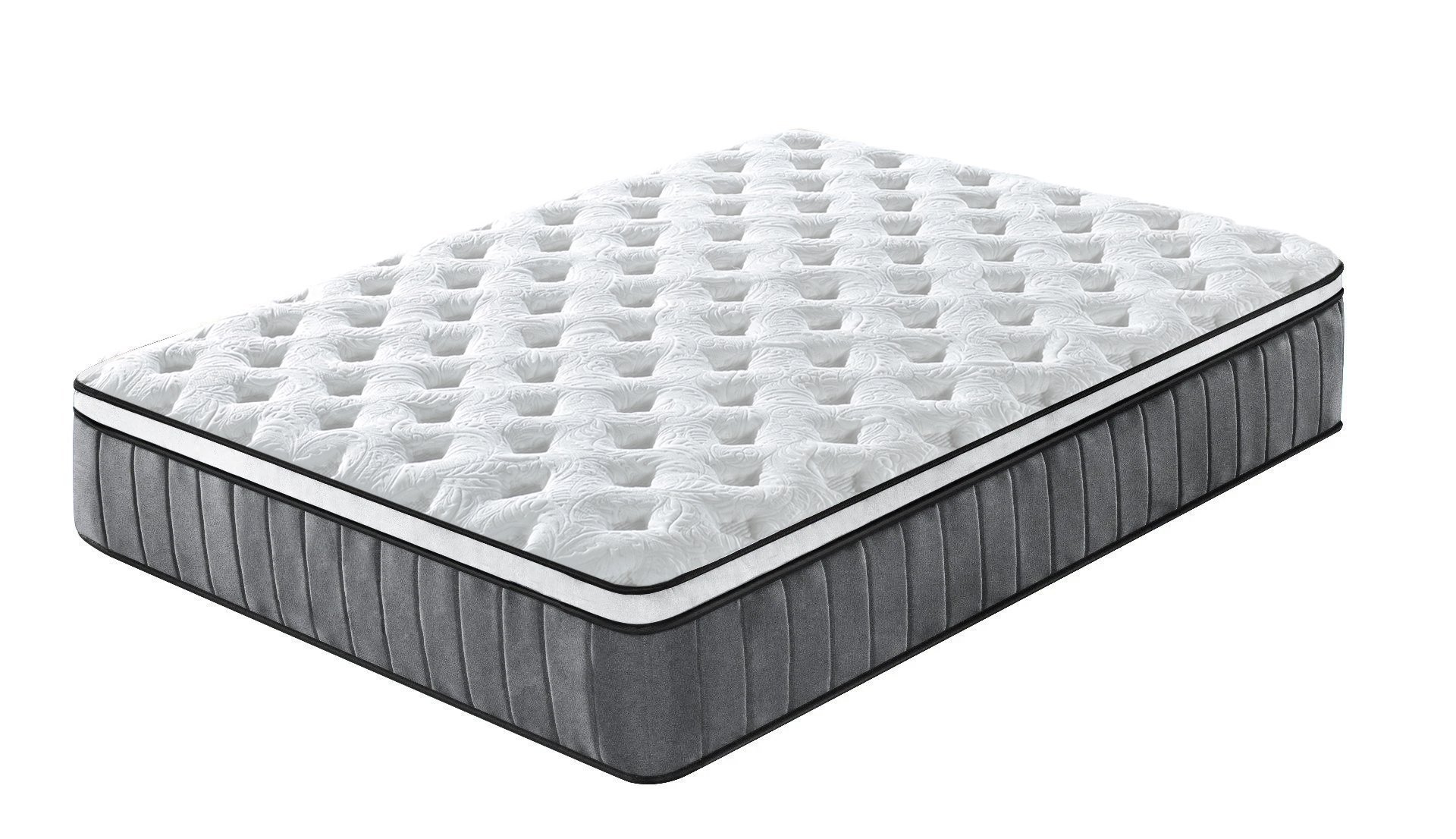 Cooling Gel Hepta-Zone Hybrid Tri-Foam Spring Euro Mattress showcasing its luxurious design and cooling gel technology for optimal comfort.