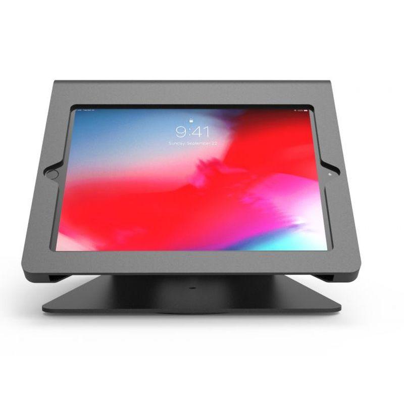 COMPULOCKS Nollie POS iPad 10.2 securely holding an iPad in a sleek, modern stand designed for point-of-sale systems.