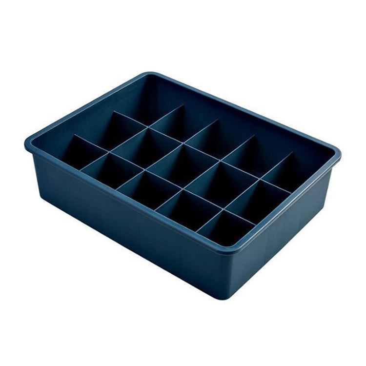 Contrast Color Underwear Storage Box made of durable PP material, featuring fixed partitions for organizing undergarments and small items.