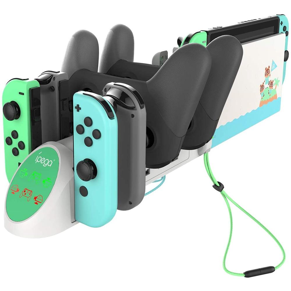 Control Battery Charger for Nintendo Switch Joy Con, featuring a sleek design with slots for charging multiple controllers simultaneously.