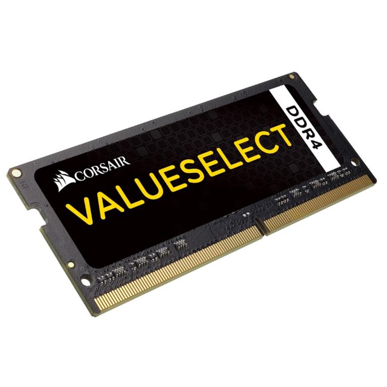 CORSAIR 16GB DDR4 SODIMM memory module with 2133MHz speed and 260-pin design, ideal for laptop upgrades.