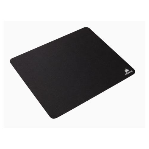 Corsair MM100 Gaming Mouse Mat featuring a textile-weave surface and non-slip rubber base, designed for high-DPI gaming.