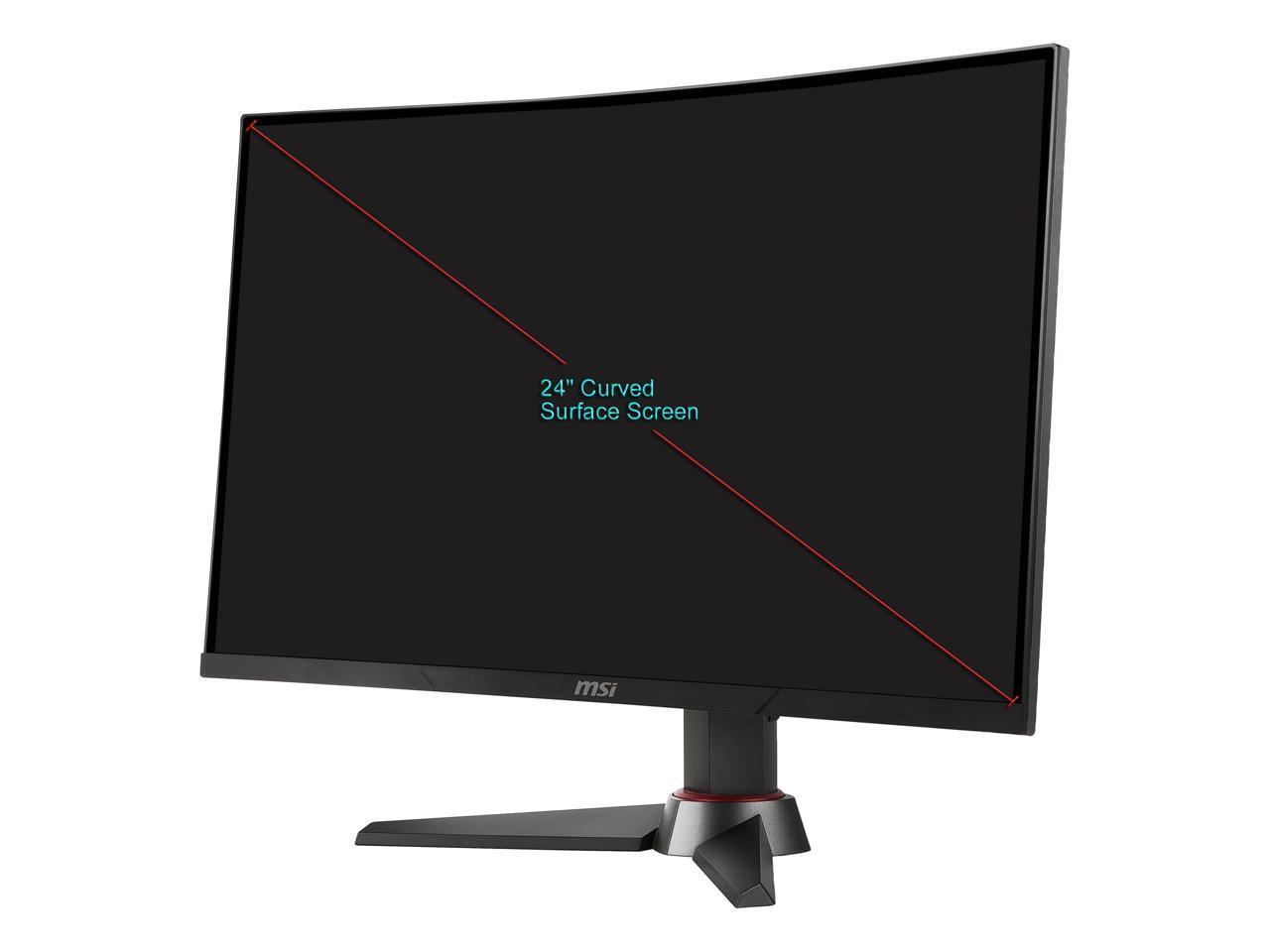 MSI Optix MAG240CR 24-inch curved gaming monitor showcasing its sleek design and vibrant display.