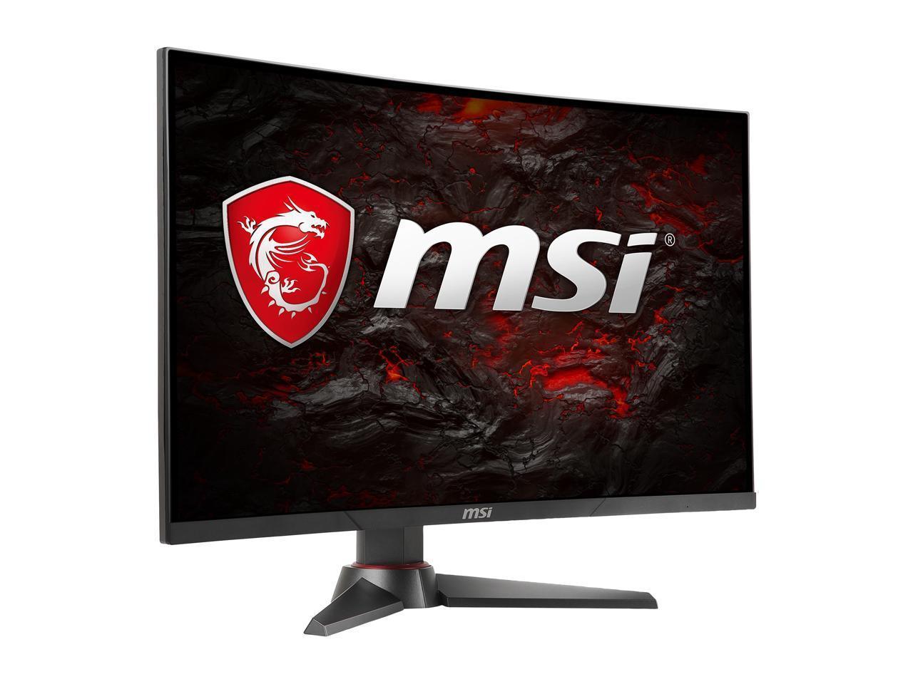 MSI Optix MAG240CR 24-inch curved gaming monitor showcasing its sleek design and vibrant display.