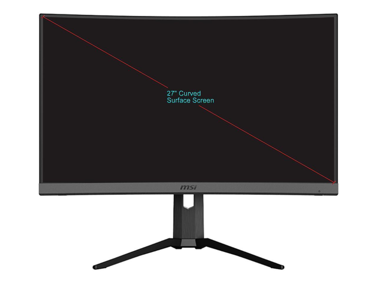 MSI Optix MAG272CQR 27-inch curved gaming monitor with 165Hz refresh rate and WQHD resolution, showcasing its sleek design and vibrant display.