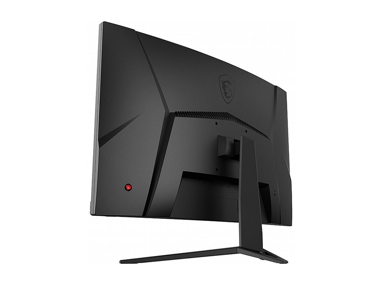 MSI Optix G32CQ4 31.5-inch curved gaming monitor with WQHD resolution and 165Hz refresh rate, showcasing its sleek design and connectivity ports.