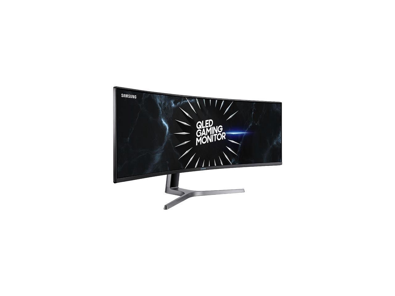 Samsung CRG9 Series C49RG90S 49-inch curved gaming monitor showcasing vibrant colors and sleek design.