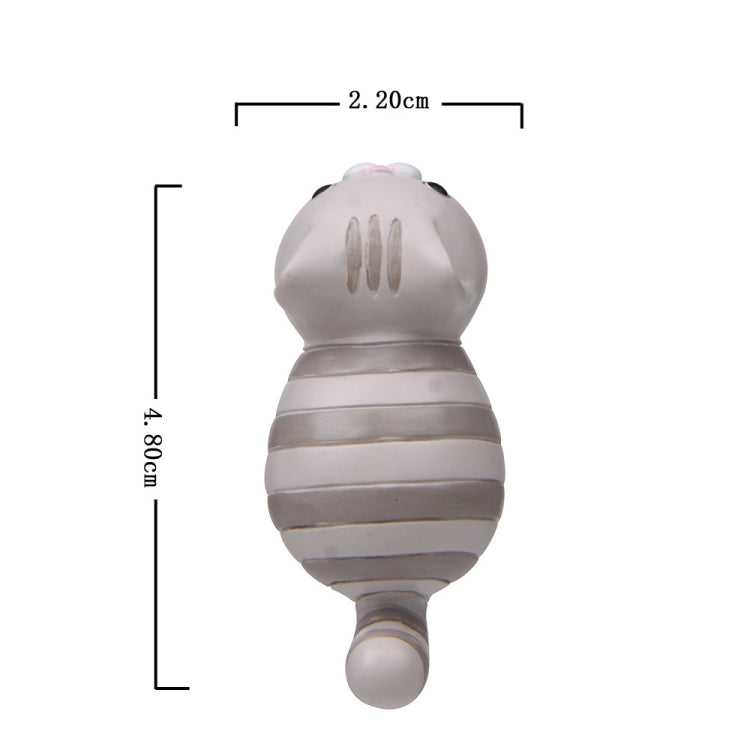 Cute Cartoon Cat 3D Fridge Magnet in gray, showcasing a playful design with vivid colors and a three-dimensional shape.