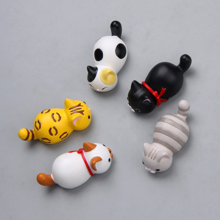 Cute Cartoon Cat 3D Fridge Magnet in gray, showcasing a playful design with vivid colors and a three-dimensional shape.