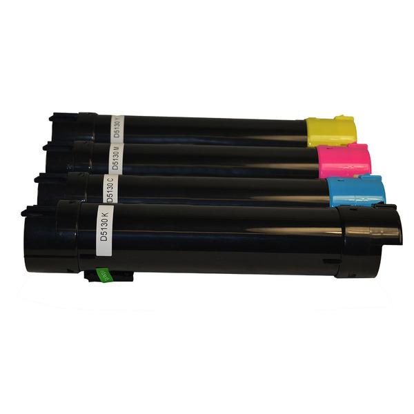 Dell 5130 Series Premium Generic Toner Set including four toner cartridges: black, magenta, cyan, and yellow.