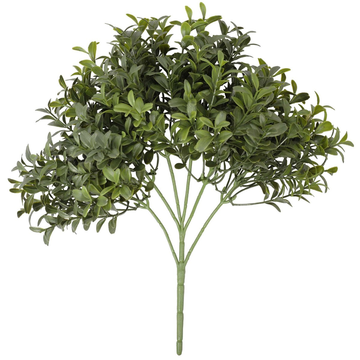 Dense Artificial Buxus Foliage 30cm with lush green leaves and slender stem, perfect for home and garden decor.