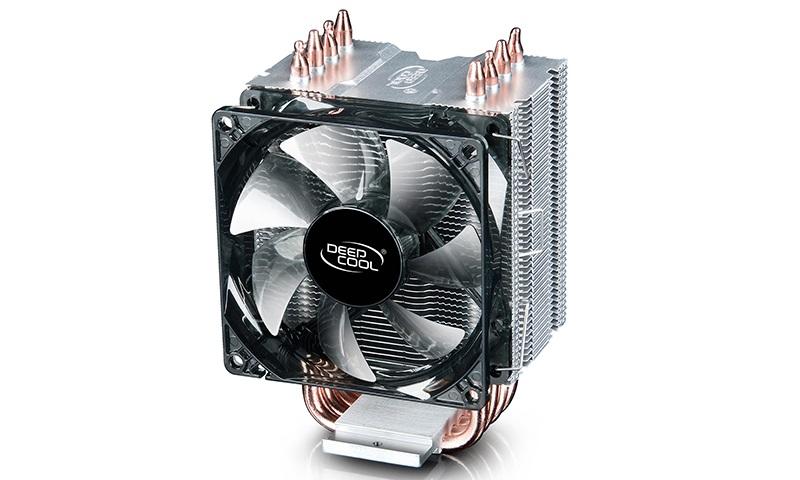 DEEPCOOL Gammaxx C40 CPU Cooler featuring a compact design with a 92mm fan and four heatpipes for efficient cooling performance.