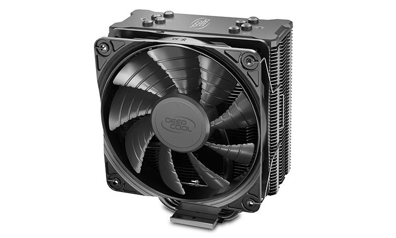 DEEPCOOL Gammaxx GTE V2 Black Non RGB CPU Cooler showcasing its sleek black design and premium aesthetics.