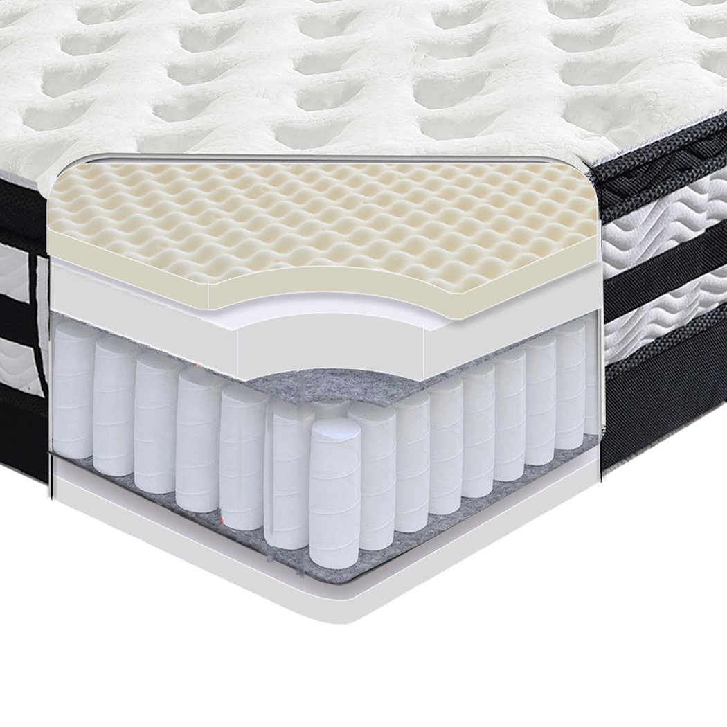 DeramZ 35CM Thickness Euro Top Egg Crate Foam Mattress in King Single, featuring a breathable bamboo cover and plush egg crate foam for ultimate comfort.