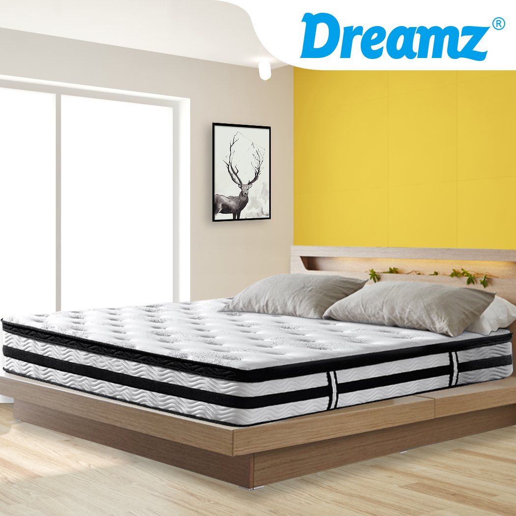 DeramZ 35CM Thickness Euro Top Egg Crate Foam Mattress in King Single, featuring a breathable bamboo cover and plush egg crate foam for ultimate comfort.