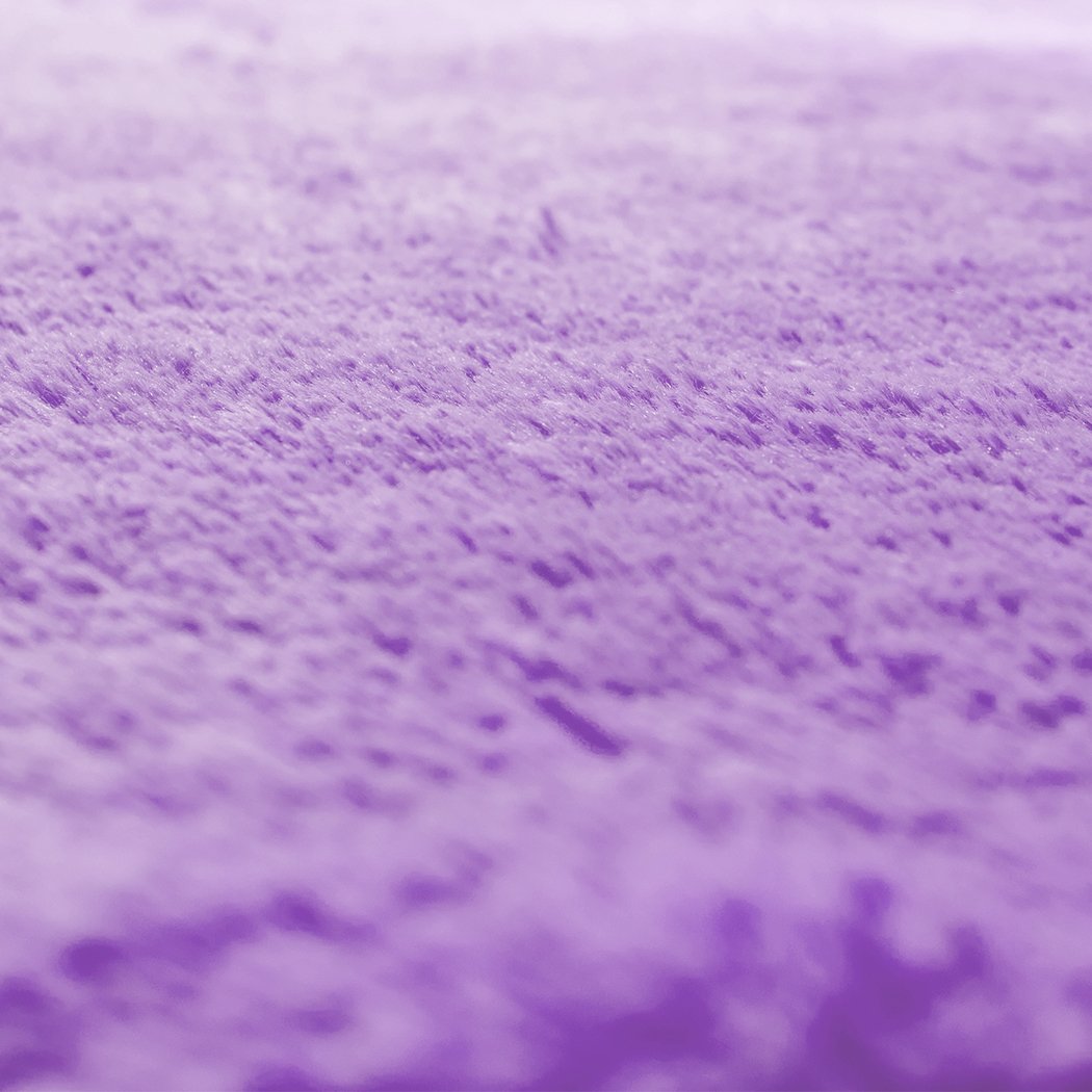 Designer Soft Shag Shaggy Floor Confetti Rug in purple, showcasing its plush texture and non-slip silicone bottom, perfect for home decor.