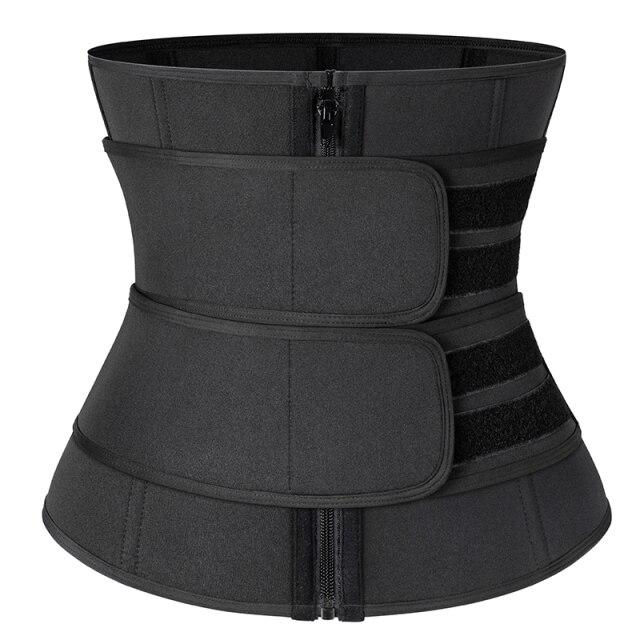 Detachable Waist Trimmer Belt designed for weight loss and fitness, featuring adjustable straps and a sleek design for men.