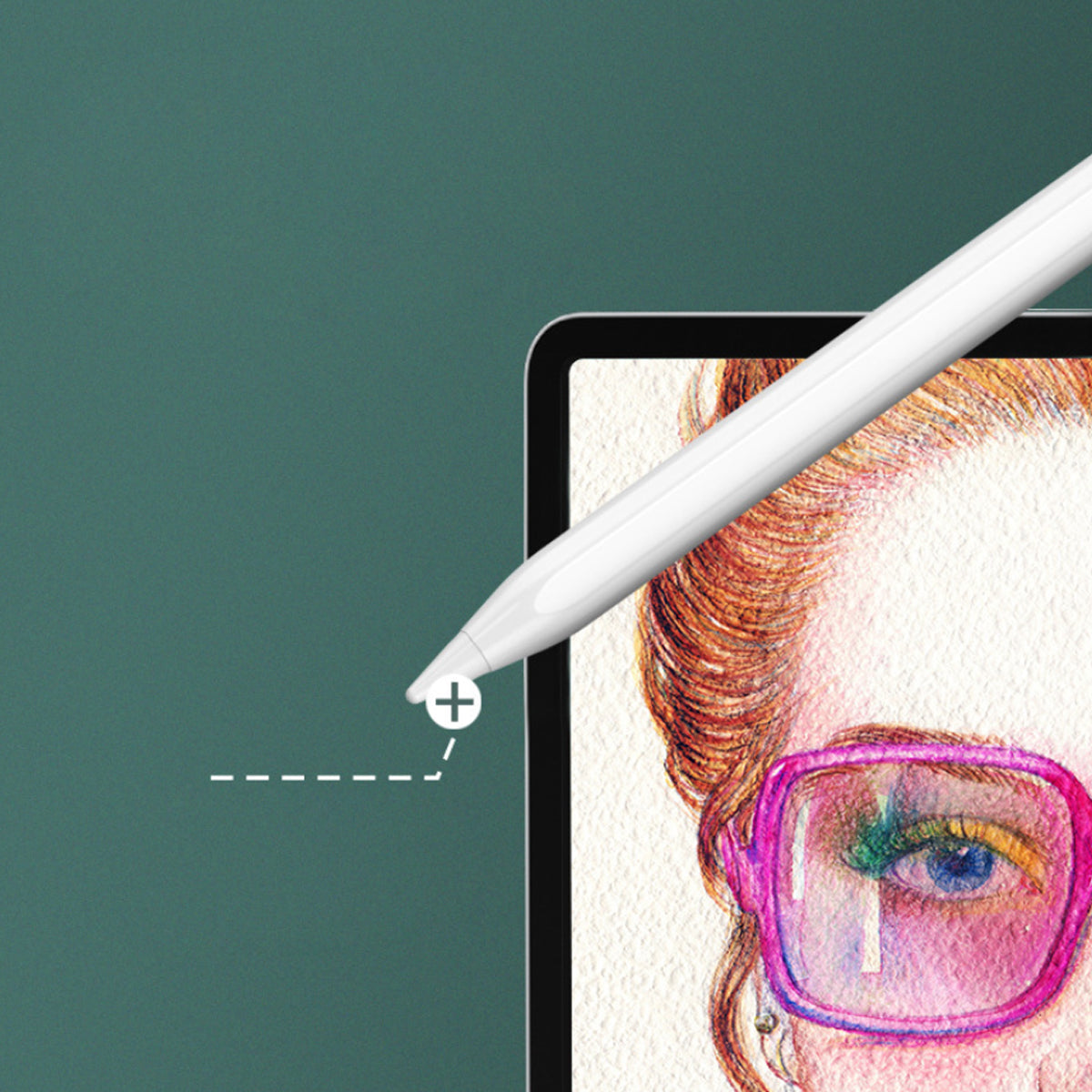 Digi Pen for iPad and Tablets with fine tip, showcasing its sleek aluminum design and accessories.