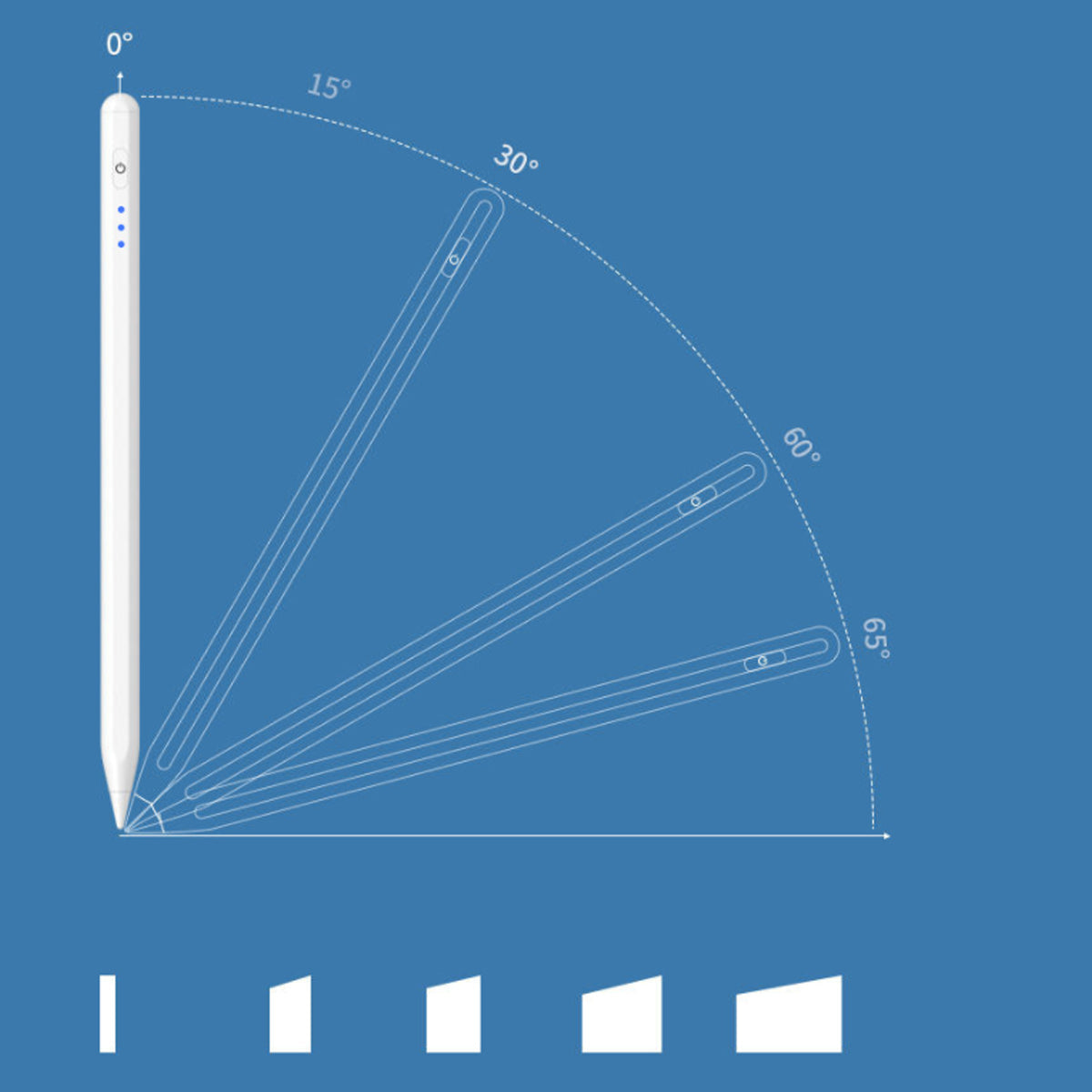 Digi Pen for iPad and Tablets with fine tip, showcasing its sleek aluminum design and accessories.