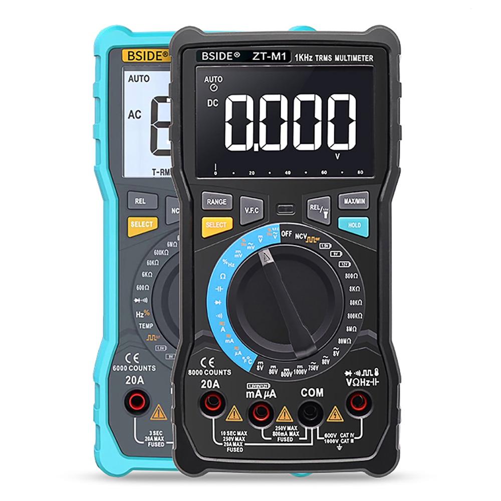 Digital Multimeter Professional True RMS 8000 with digital display and various measurement functions.